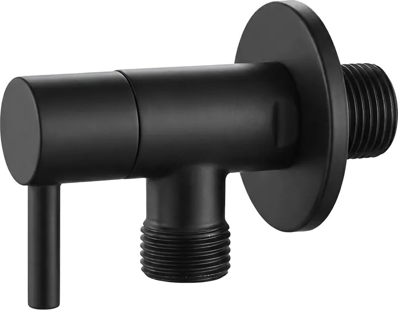 Robinet coltar 1 2   x 3 8   negru