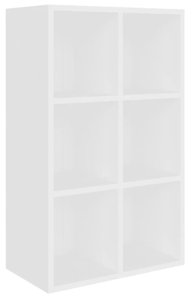 800342 vidaXL Bibliotecă/Servantă, alb, 66x30x98 cm, PAL