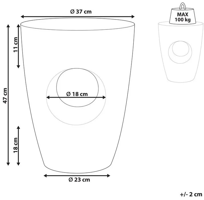Măsuță laterală de cafea Esther (alb). 1078683