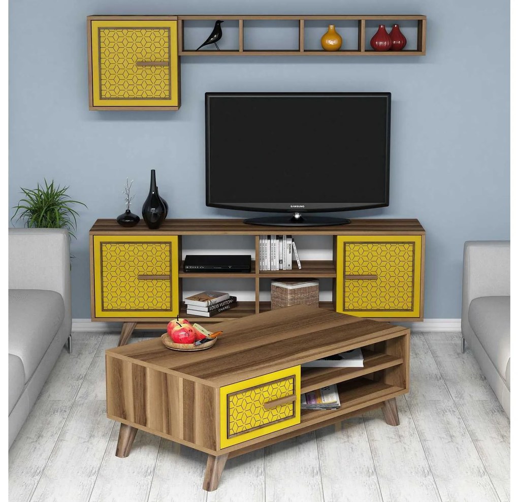 Mobilier living Aysha (Nuc + Galben). 1089284