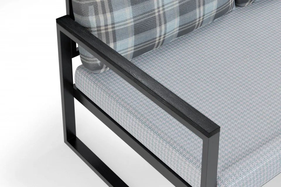 Canapea cu 2 Locuri Grădină, Metal / Acril / Poliuretan, MTLBHC120004, Multicolor