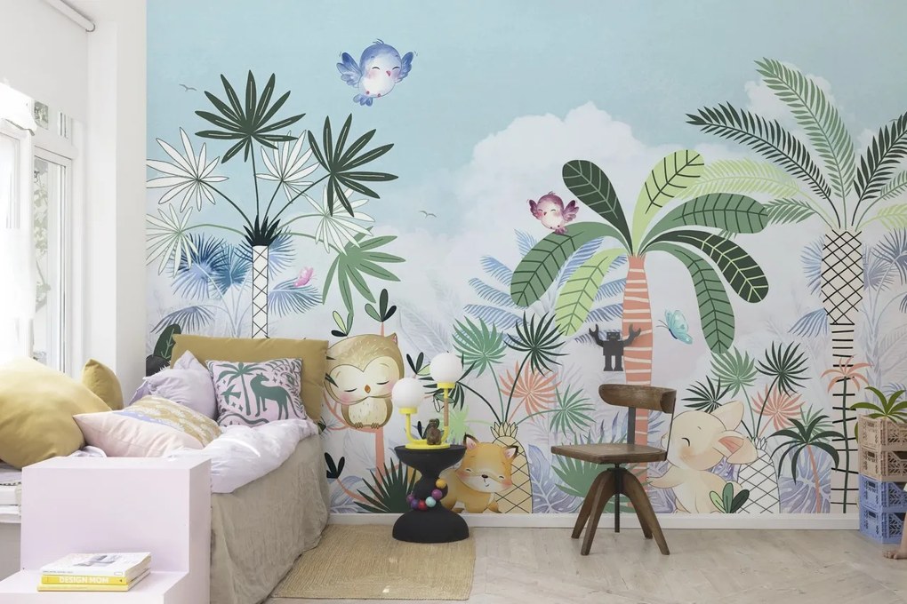 Tapet Jungle Fun, Pastel, Rebel Walls