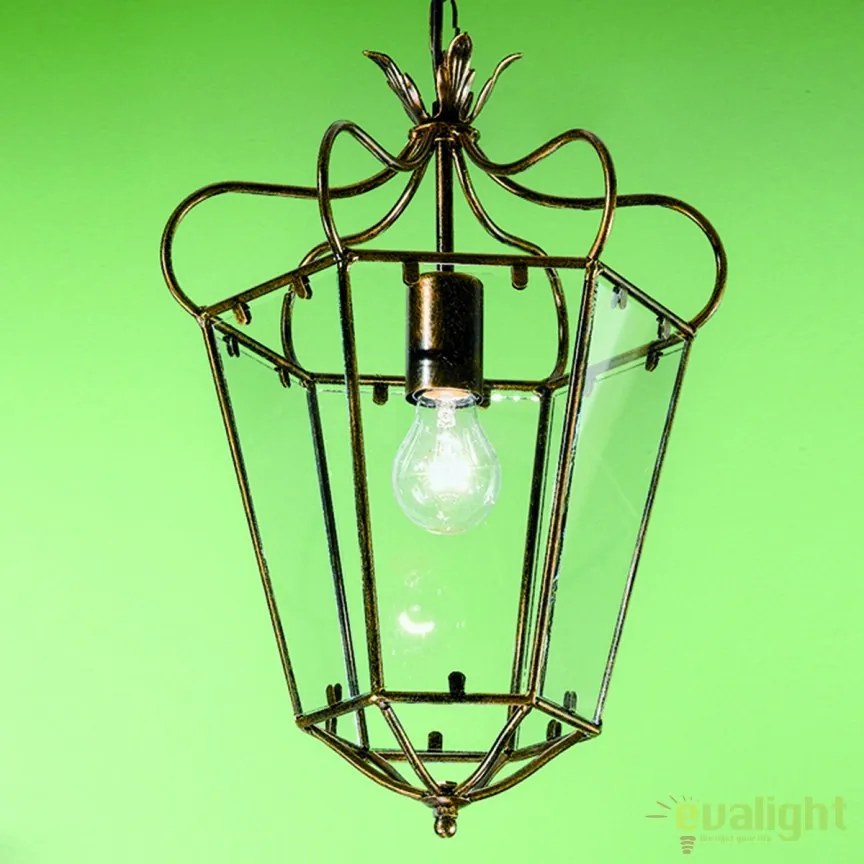 Pendul design rustic Manto Latern HL 6-1532/1 Antik-gold OR