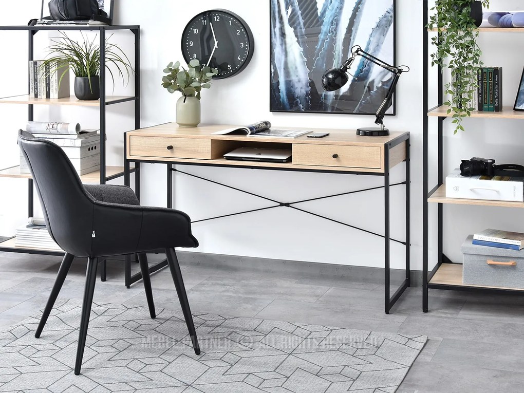 Masă PC Nills (stejar + negru). Promo -8%. 1109797