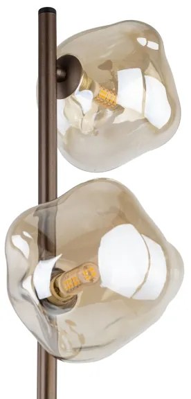 Lampă de podea LAVA 3xG9/8W/230V bronz/bej fumuriu