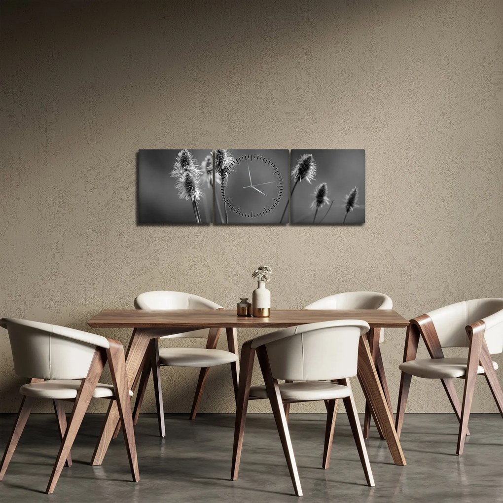 Tablou - Iarbă moale bej N⁰2 (cu ceas) (90x30 cm)