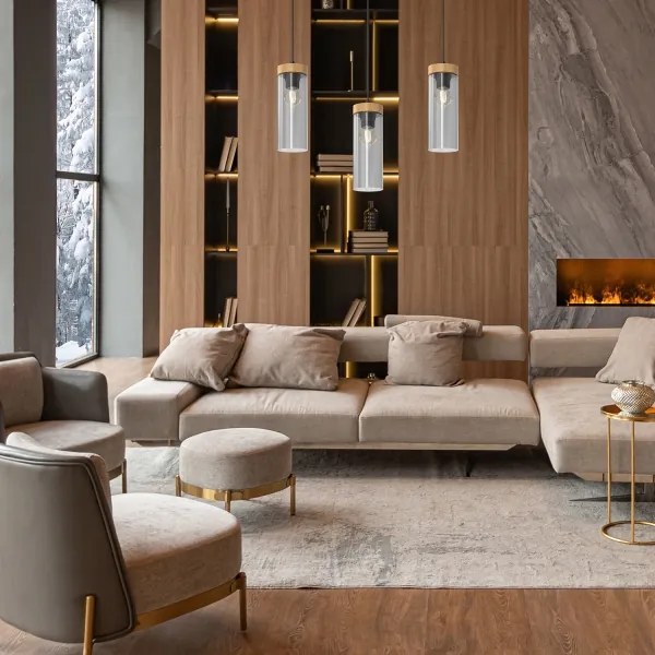 Lustră pe cablu ELICA 3xE27/60W/230V