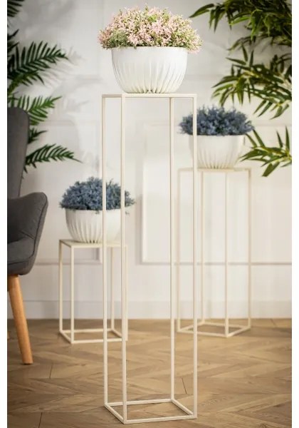 Suport de flori 100x24 cm crem