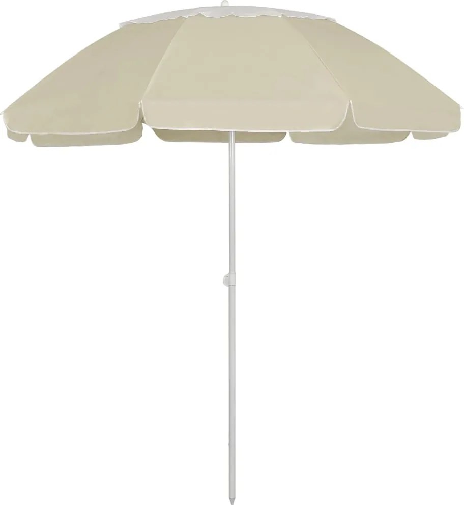 vidaXL Umbrelă de soare de plajă, galben nisipiu, 300 cm