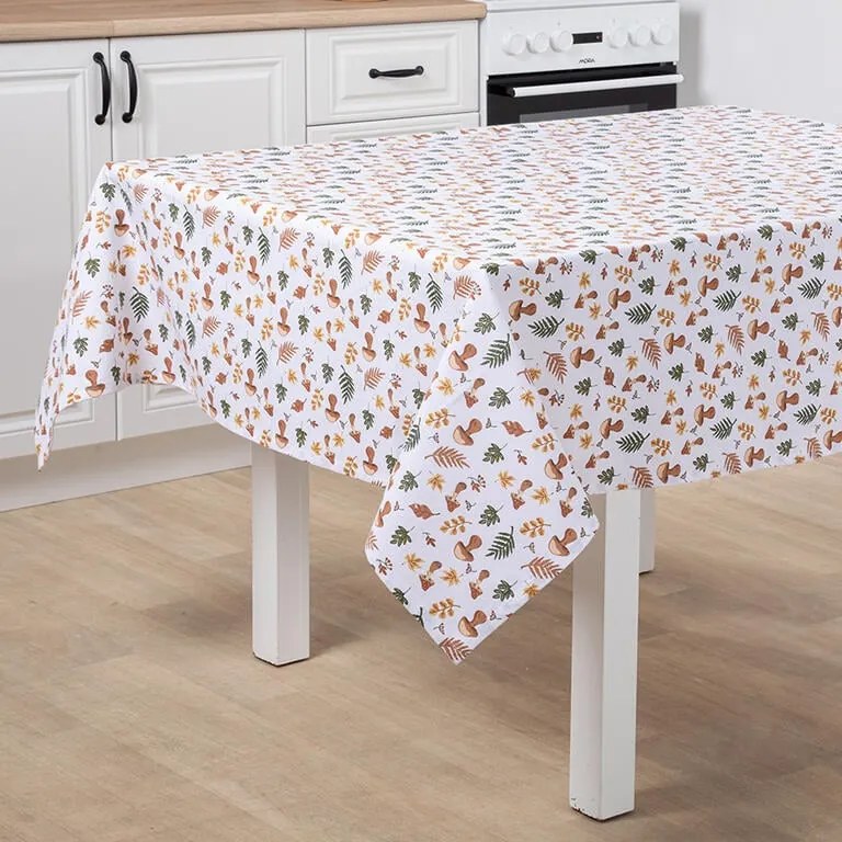 Fată de masă cu imprimeu CIUPERCI 140 x 180 cm