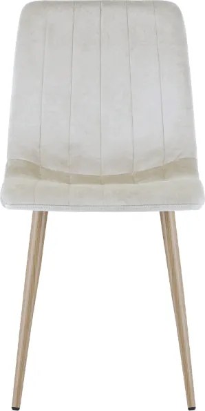 Scaun din catifea bej LAVA CAMEL BEIGE