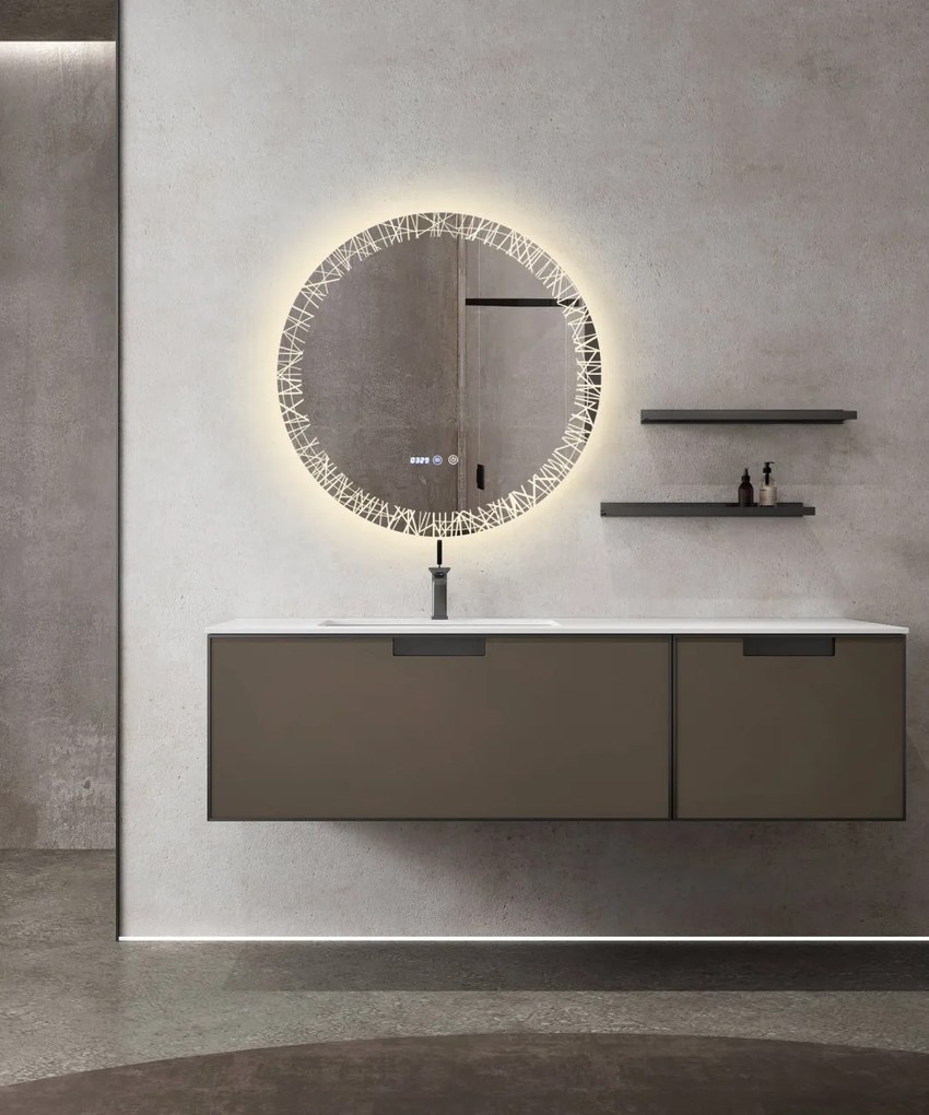 Oglindă Baie LED și Dezaburire Elit's Premium cu Senzor Touch, Lumina Rece, Caldă și Neutră, 70 cm 176