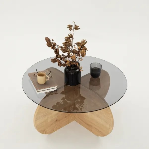 Măsuță de cafea BUBBLE 35x75 cm maro/negru