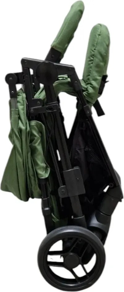 Carucior nou nascuti 2 in 1 BABY CARE™ PRO YK78, Pozitie somn, Spatar reglabil in 7 trepte, Frana picior, Pliabil, Verde Kaki