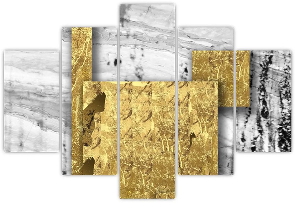 Tablou - Pătrate de aur N⁰1 (150x105 cm)