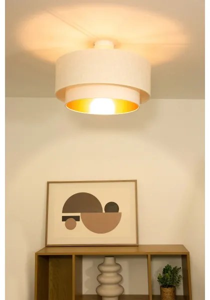 Lustră aplicată NATIA, 1xE27/60W/230V, Ø 45 cm, albă