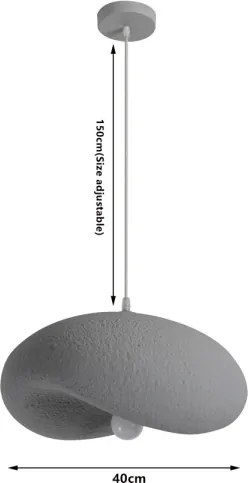 BRILAGI - Lustră pe cablu WABI SABI 1xE27/60W/230V Ø 40 cm gri