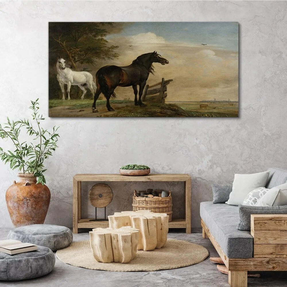 Tablou canvas Peisaj Nori Cer Cai