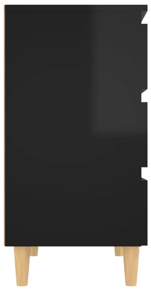 Servanta, negru extralucios, 60x35x69 cm, PAL 1, negru foarte lucios