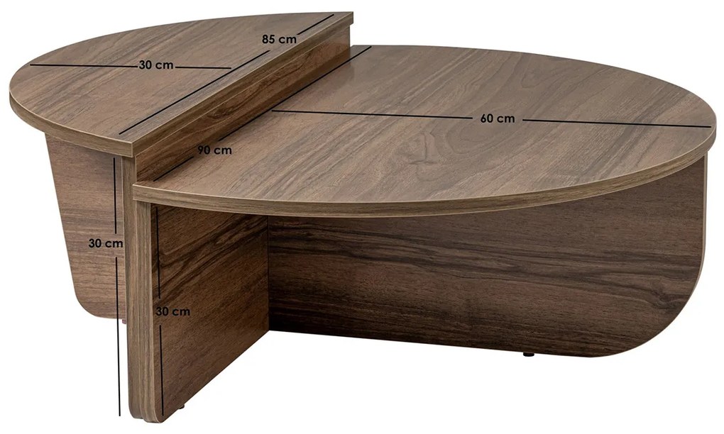 Masă de cafea Orion Walnut