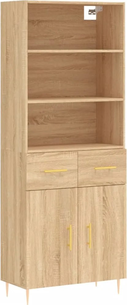 vidaXL Dulap înalt, stejar sonoma, 69,5x34x180 cm, lemn compozit