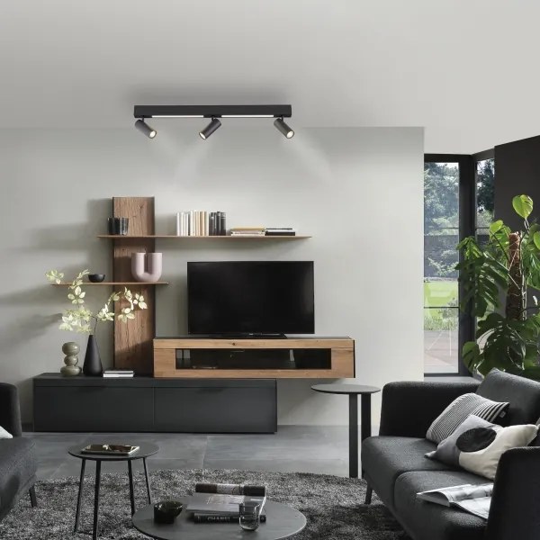 Schöner Wohnen 11794-18 - Spot LED DANTE 3xGU10/10W+LED/14,4W negru