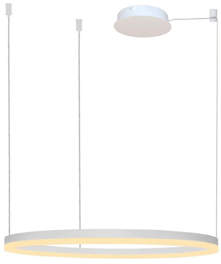 Lustra LED suspendata design modern circular geometric HALO PENDANT 100 WH