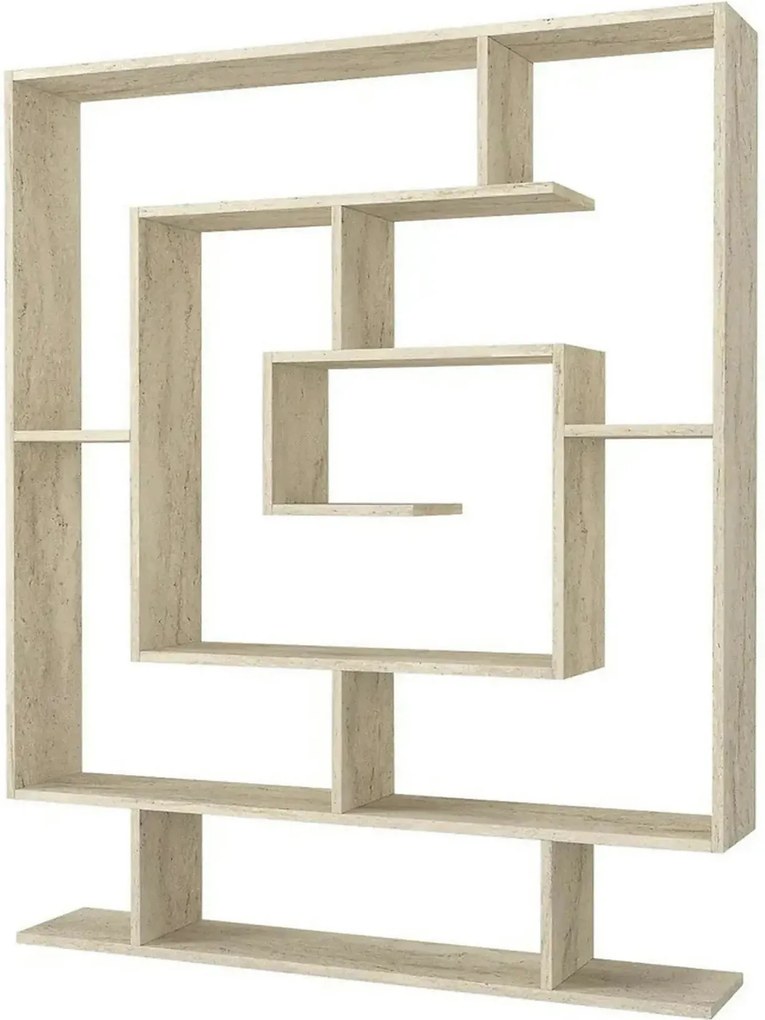 Biblioteca SARMASIK, efect de piatra travertin, PAL melaminat, 125x22x