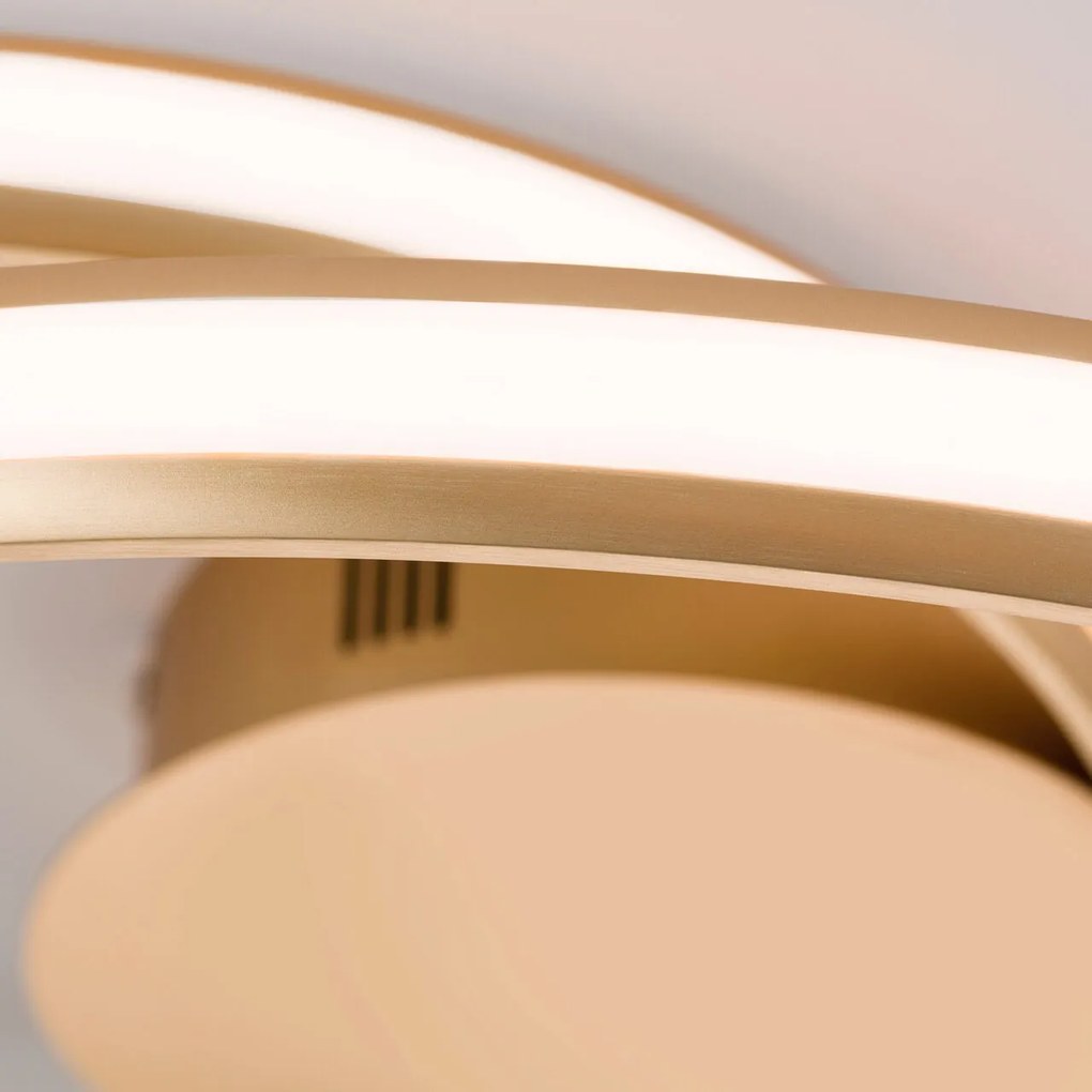 Plafoniera, Lustra aplicata dimabila Circus satin brass