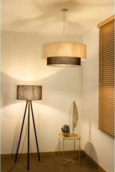 Brilagi - Lustră LED suspendată în stil Boho, 3xE27/15W/230V, Ø 60 cm, crem/maro