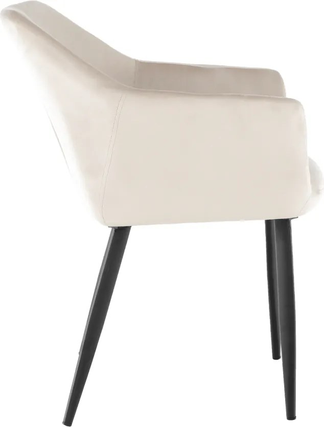 Scaun, material bej / picioare negre, ODOVEL