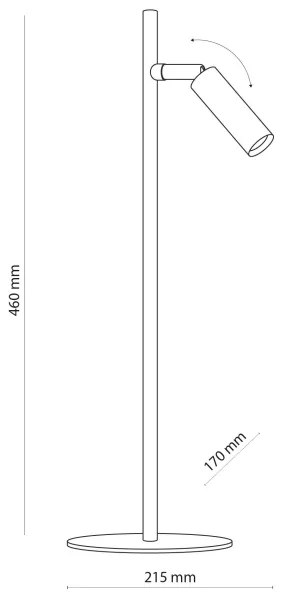 LED Lampă de masă LAGOS 1xG9/6W/230V 4000K negru/auriu