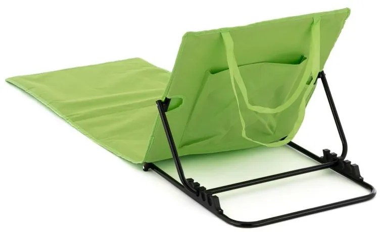 Covor de plajă reglabil cu spătar - verde