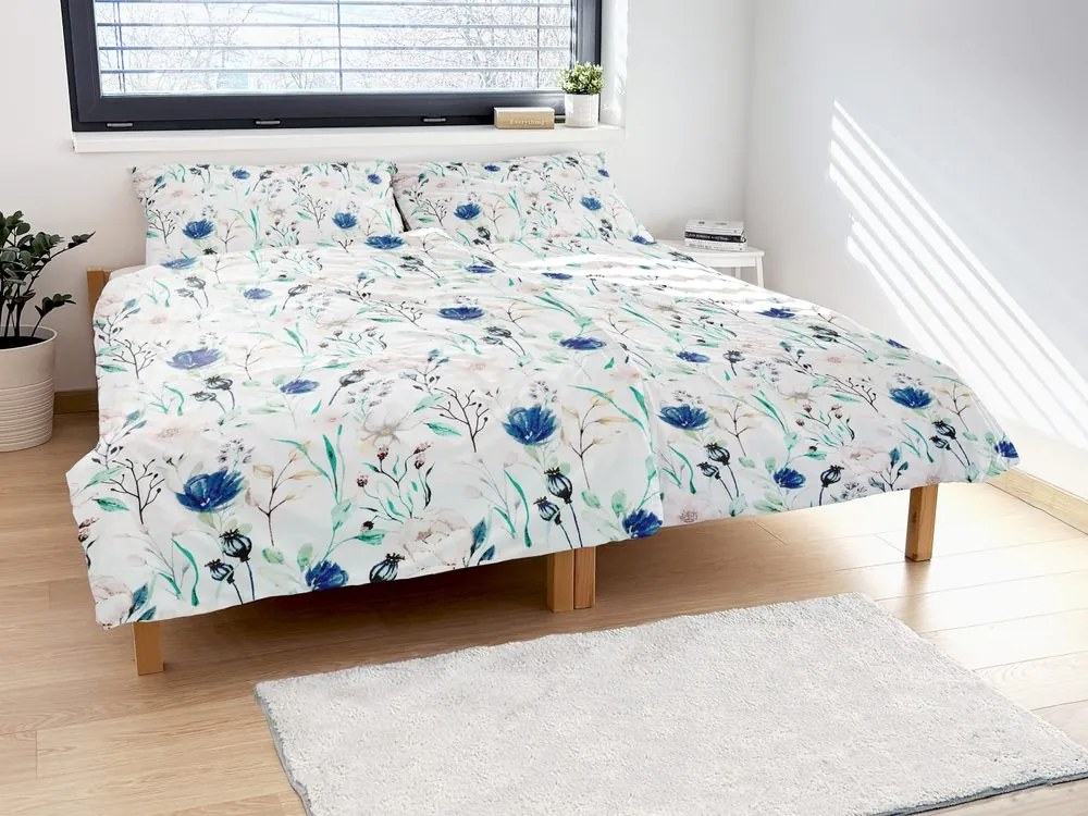 Lenjerie de pat din bumbac PĂJIȘTE ÎNFLORITĂ
