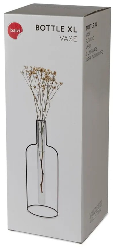 Vază Balvi Silhouette Bottle, negru