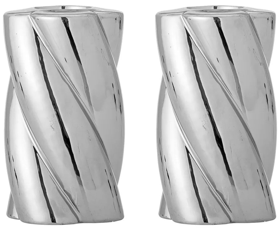 Sfeșnice 2 buc. din gresie Silvia – Bloomingville