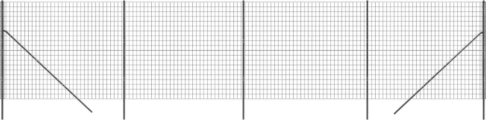 vidaXL Gard plasă de sârmă, antracit, 2,2x10 m, oțel galvanizat