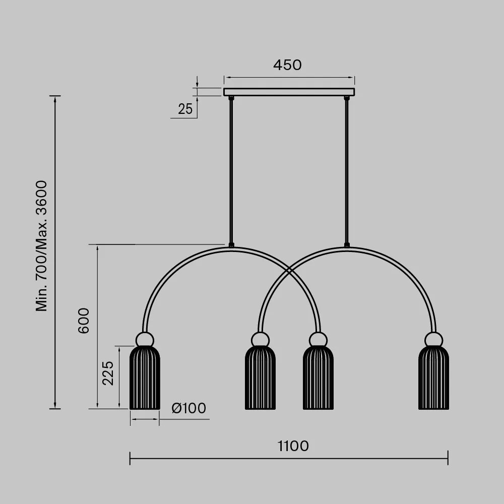 Lustra suspendata design modern Antic 4L