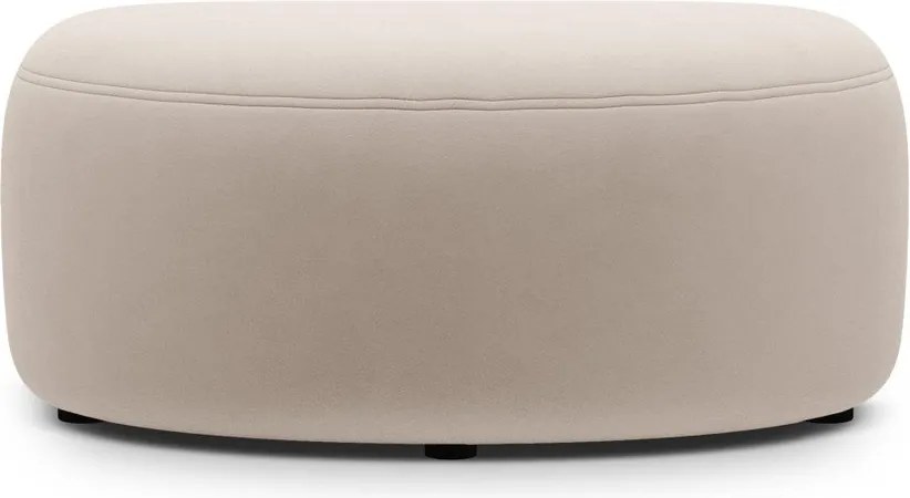 Taburet bej cu tapițerie din catifea Kate – Micadoni