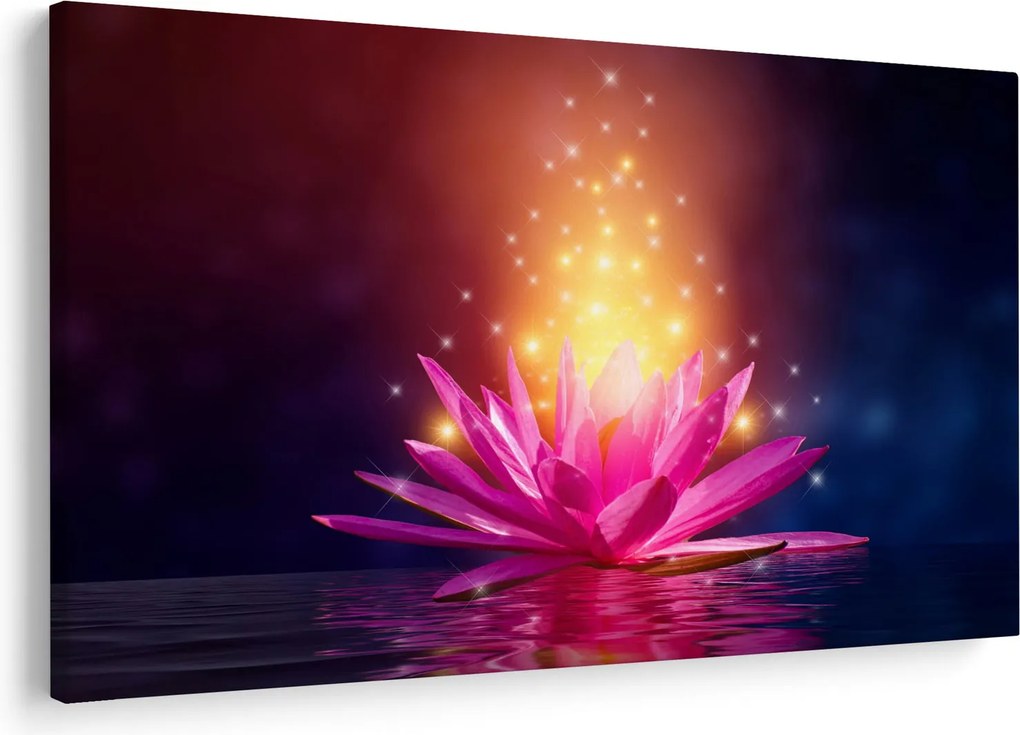 Tablou cu lotus pe apă (90x60 cm)