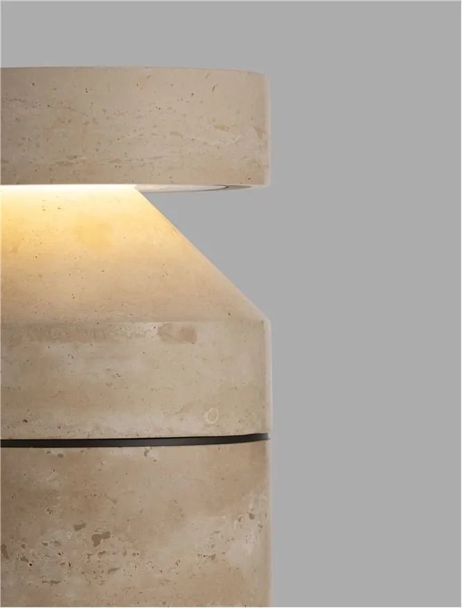 Stalp exterior din travertin LED IP65 Balma