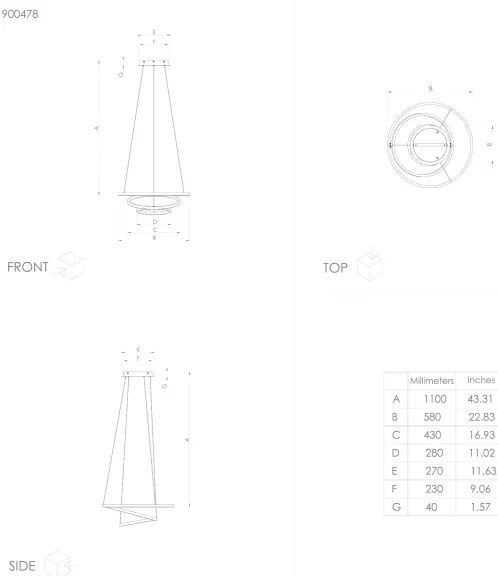 Lustră LED dimabilă pe cablu LOBINERO-Z LED/43,2W/230V alb Eglo 900478