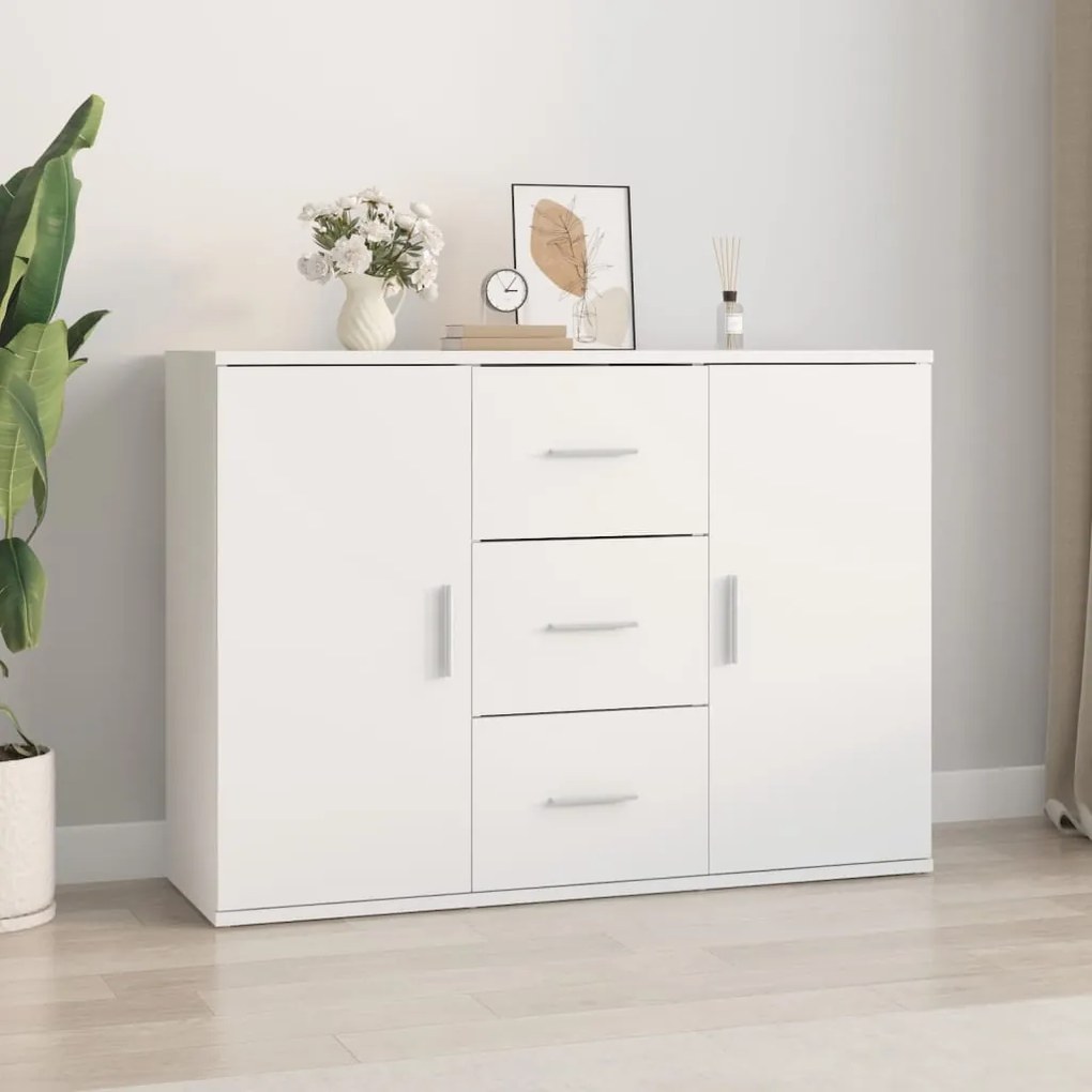 823342 vidaXL Dulap, alb, 91x29,5x65 cm, lemn prelucrat