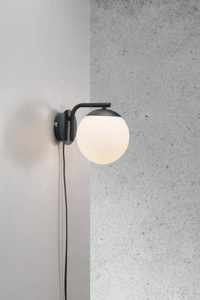 Aplica perete design nordic Grant, negru 47091003 NL
