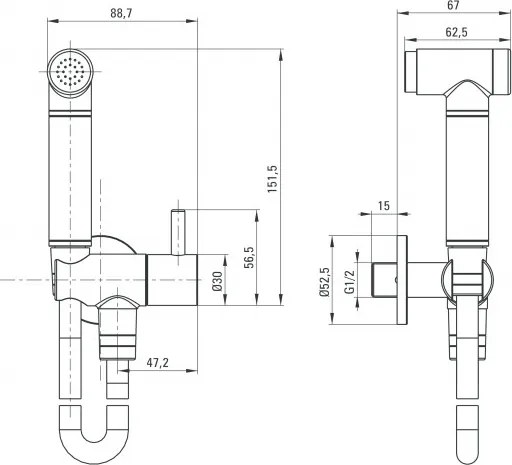 Deante robinet de bideu cu montaj incastrat finisaj negru