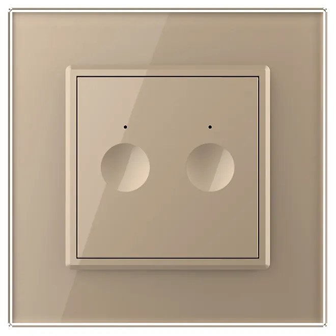 Intrerupator Dublu Cap Scara / Cruce cu Touch LIVOLO cu Rama din Sticla – Protocol Zigbee EC