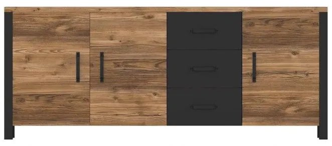 Comodă Olan 3D3S (appenzeller + Negru). 1096857