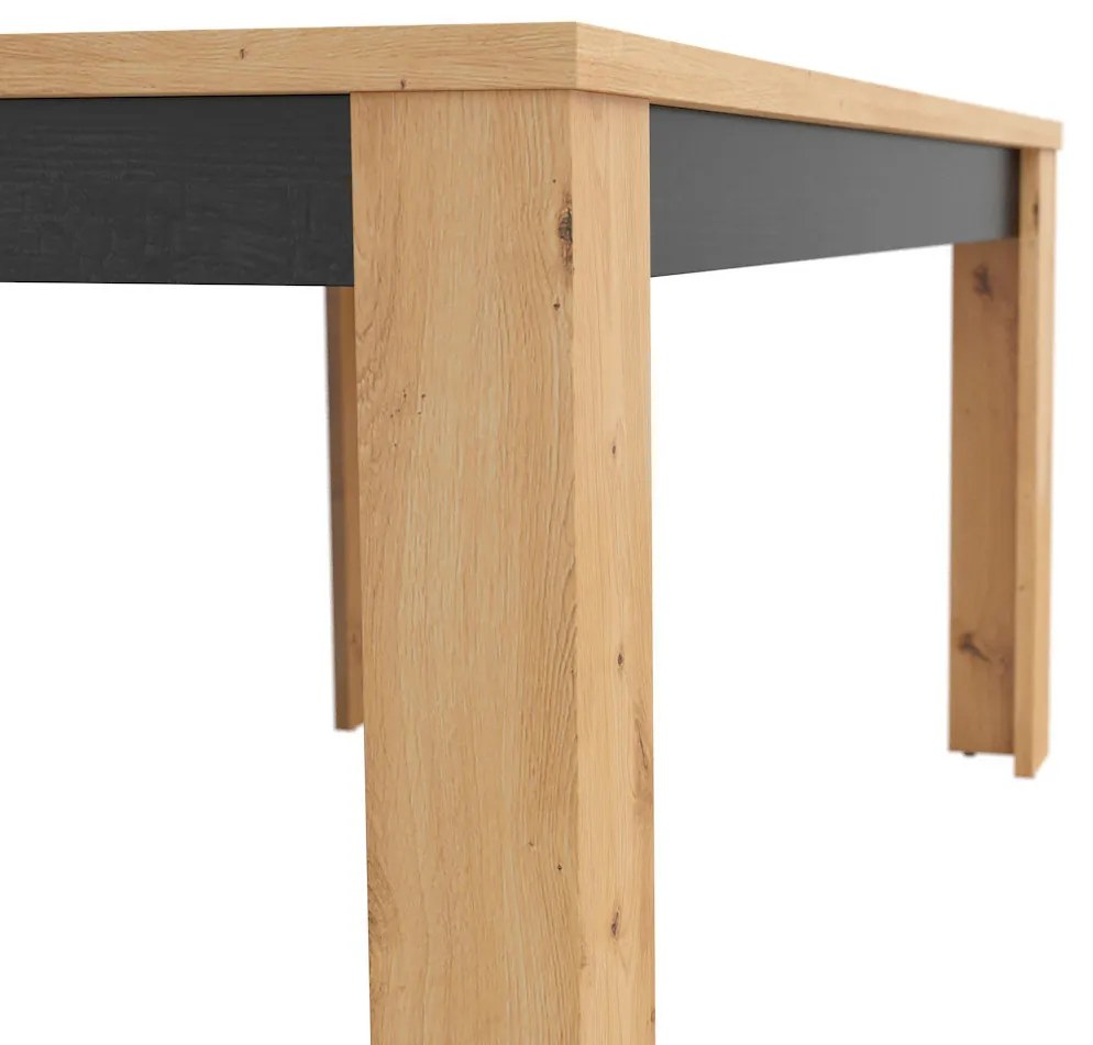 Masă de sufragerie Ostia STO/7/16 (Stejar artisan + Stejar negru) (pentru 6 sau 8 persoane). 1025966