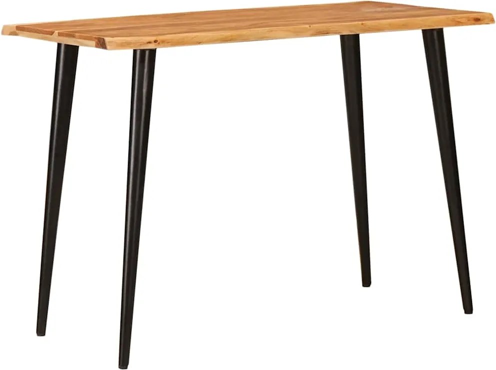 vidaXL Mese de sufragerie Maro și negru 110 x 55 x 78 cm