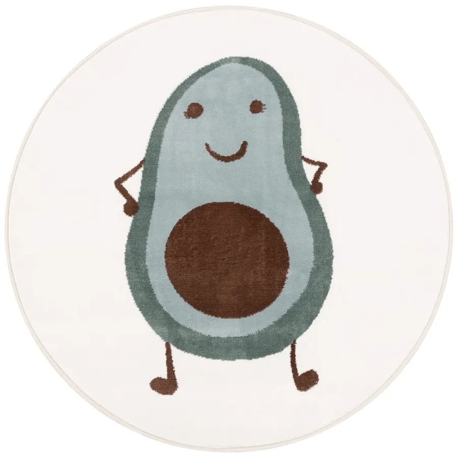 Covor pentru copii verde mentă-fildeș ø100 cm Avocado Mint – FD